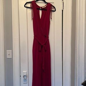 Gorgeous cranberry Moulinette Soeurs Alisande Jumpsuit from Anthropologie